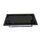 Table basse en métal chromé et verre fumé 1970
