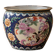 Large Chinese cache-pot in polychrome porcelain – flowers and birds – Ø33 cm