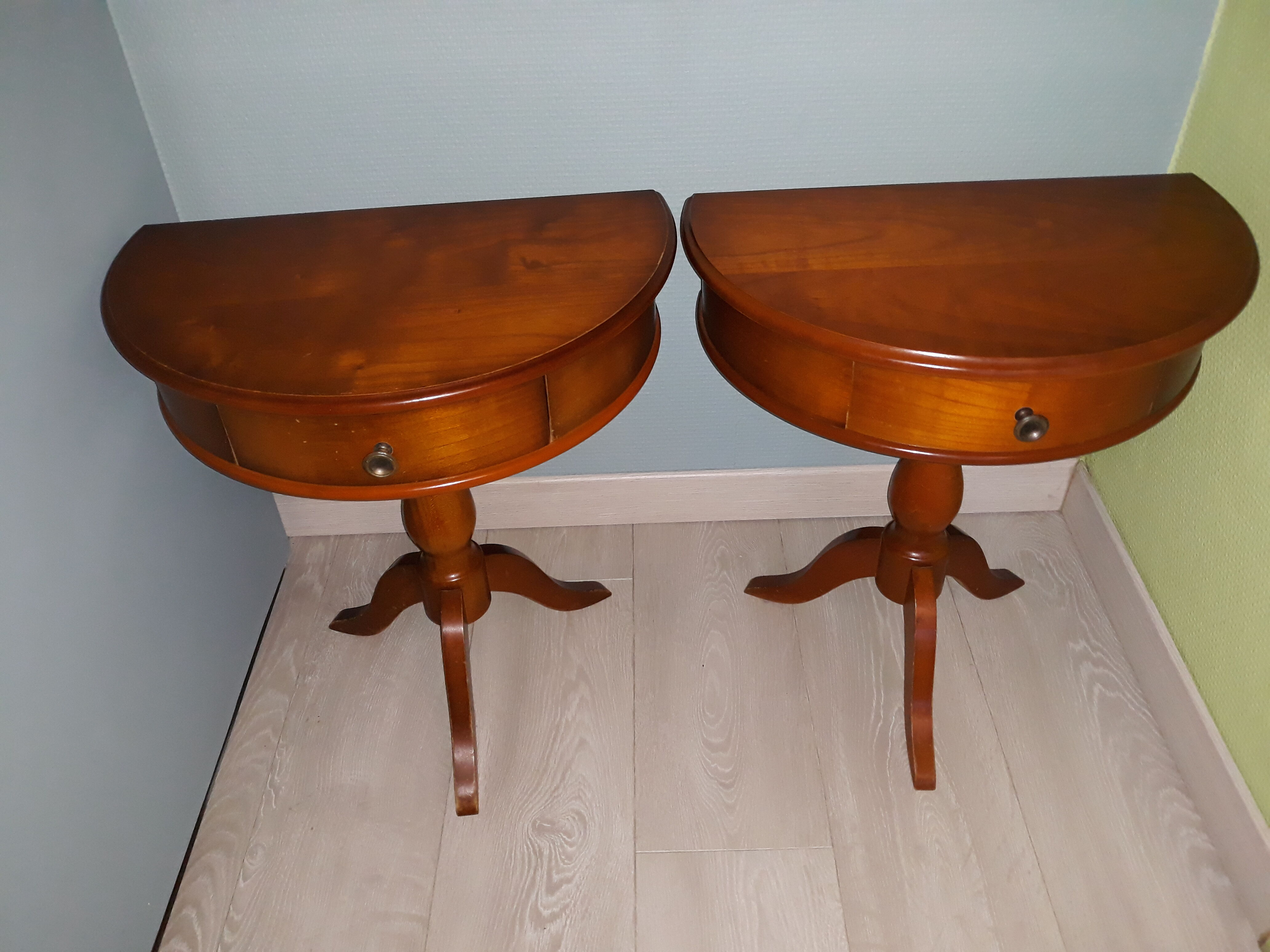 Pair of bedsides in cherry
