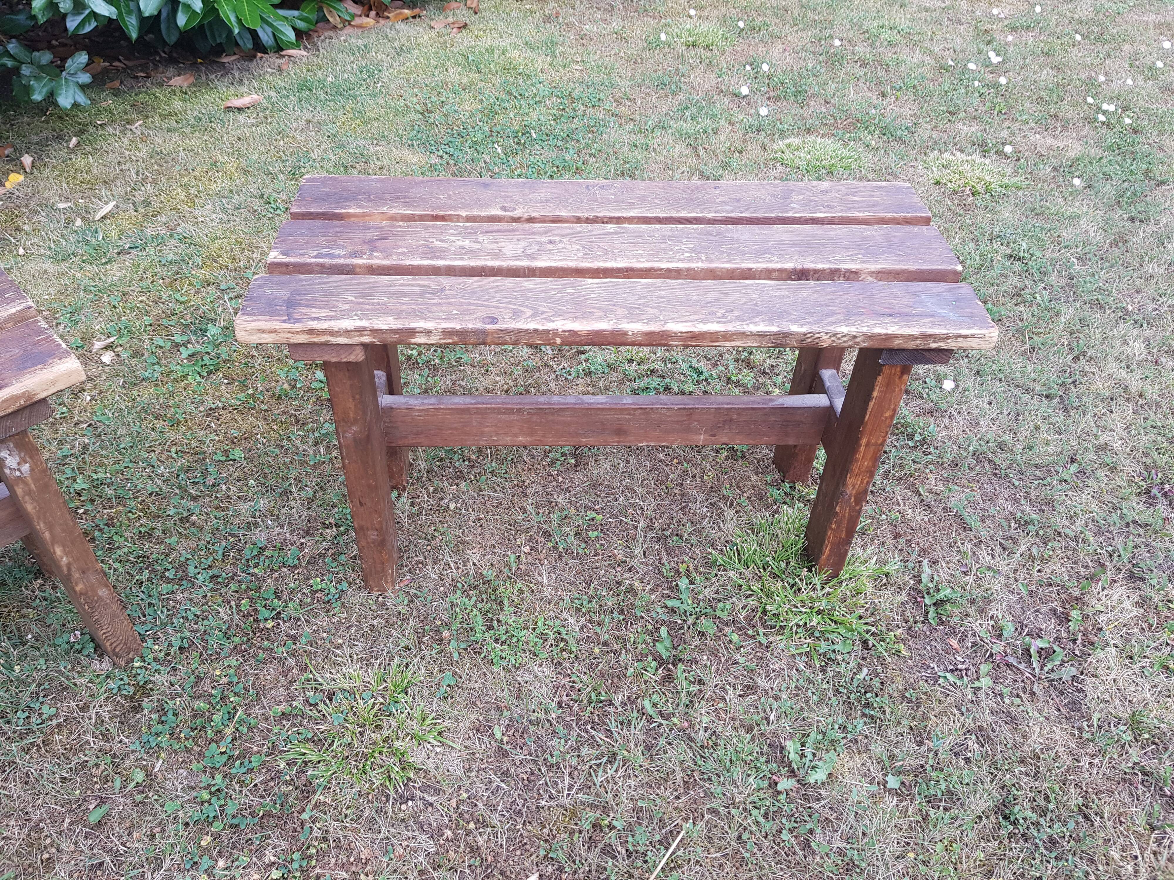 Pair of country country benches