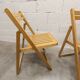 Paire de chaises pliantes Ikea 1970 couleur miel