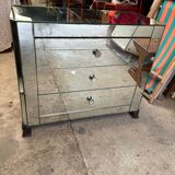 Art deco mirrored chest of drawers