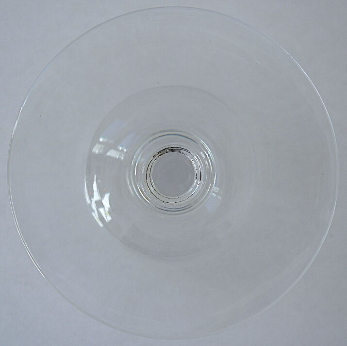 Suite of six beer glasses on foot in colorless crystal