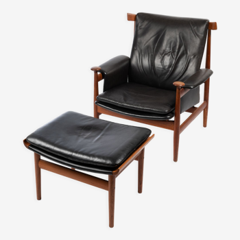 Fauteuil 152 Bwana de Finn Juhl avec ottoman 1962