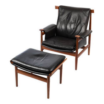 Fauteuil 152 Bwana de Finn Juhl avec ottoman 1962