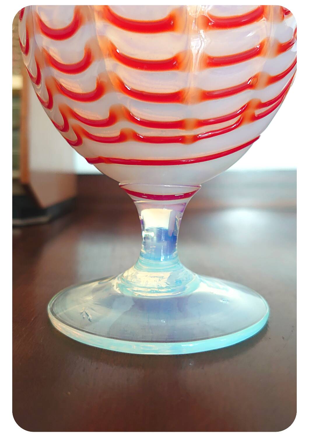 Vase Opaline Vintage de Style Murano