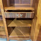 Louis XV style 3-door wardrobe in oak and rosewood - 1970s