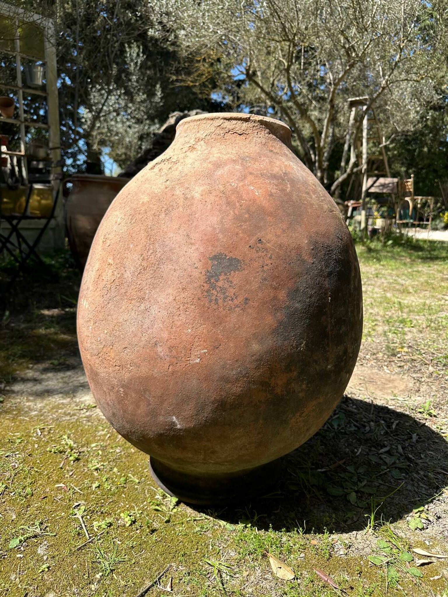 Jarre poterie en terre cuite ancienne 19ème