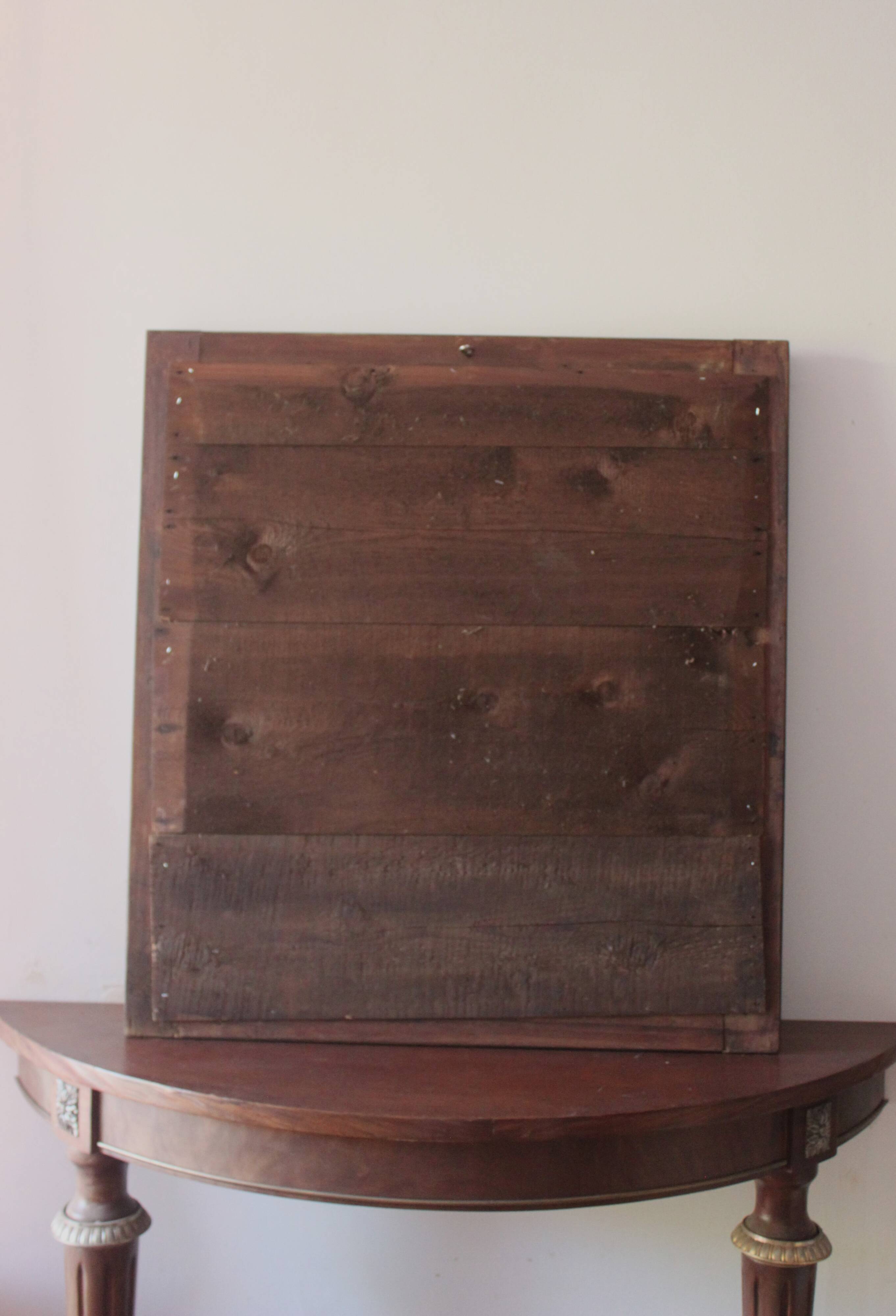 Antique silver mirror 19th century with its mercury glass