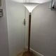 Italian Rattan Floor Lamp — Tulip Shade, 1970s