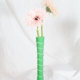 SOLIFLORE IN TWISTED GREEN OPALINE - HANDMADE
