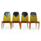 Tall Dining Chairs in Teak Wood, Czechoslovakia circa 1970