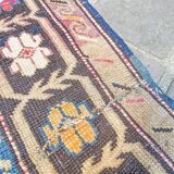 Tapis d'orient fait main de couloir caucasien ancien Kazak  3,09 x 1,52 m