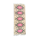 Pink white grey carpet wool hall hand made kilim 150x60cm