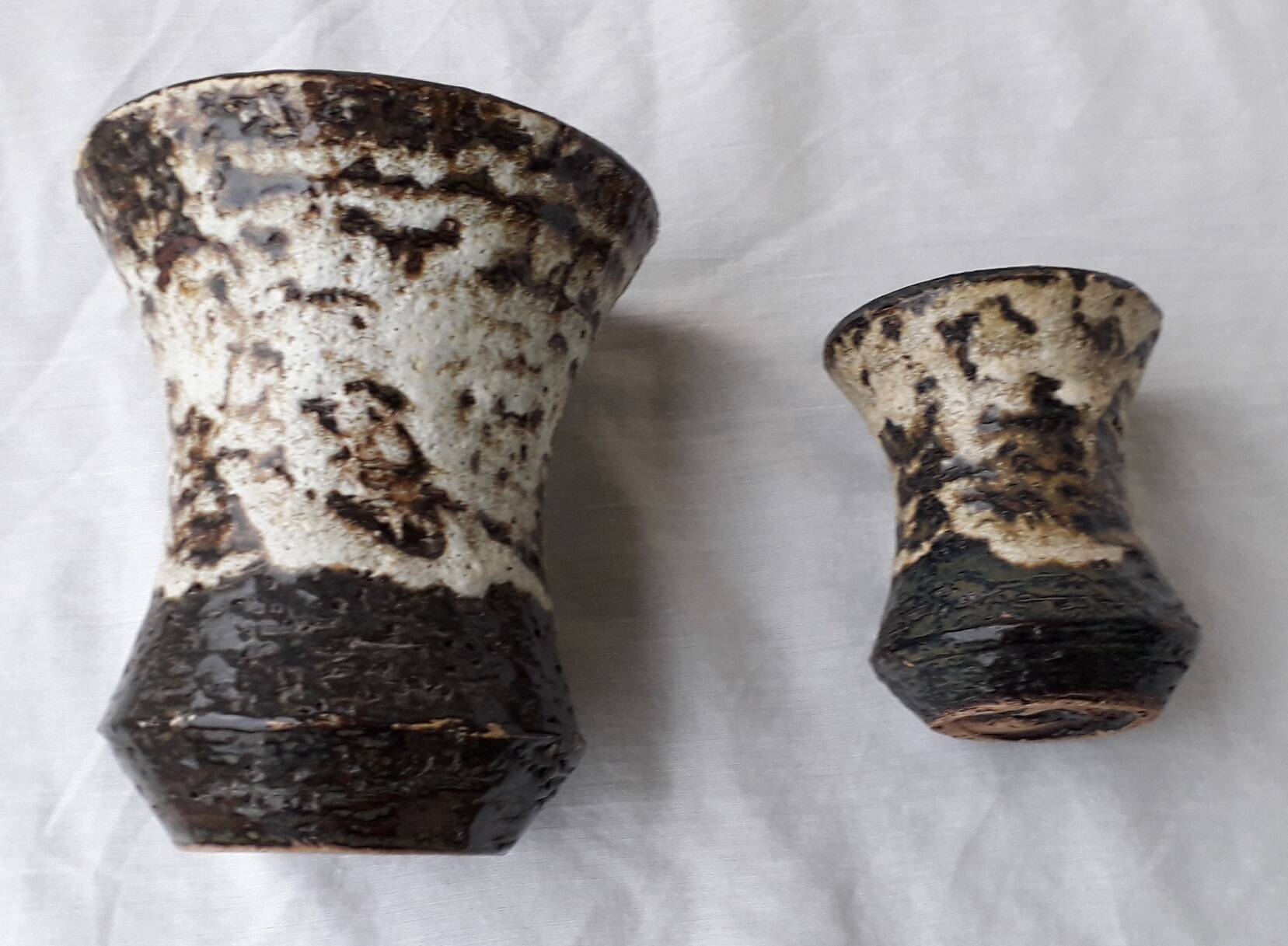 2 vases en grès