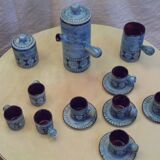 Coffee service signed A. Maunier Vallauris from the 70s