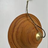 Bell-shaped reed suspension, in the style of Vivai Del Sud, Italy, 1960s.
