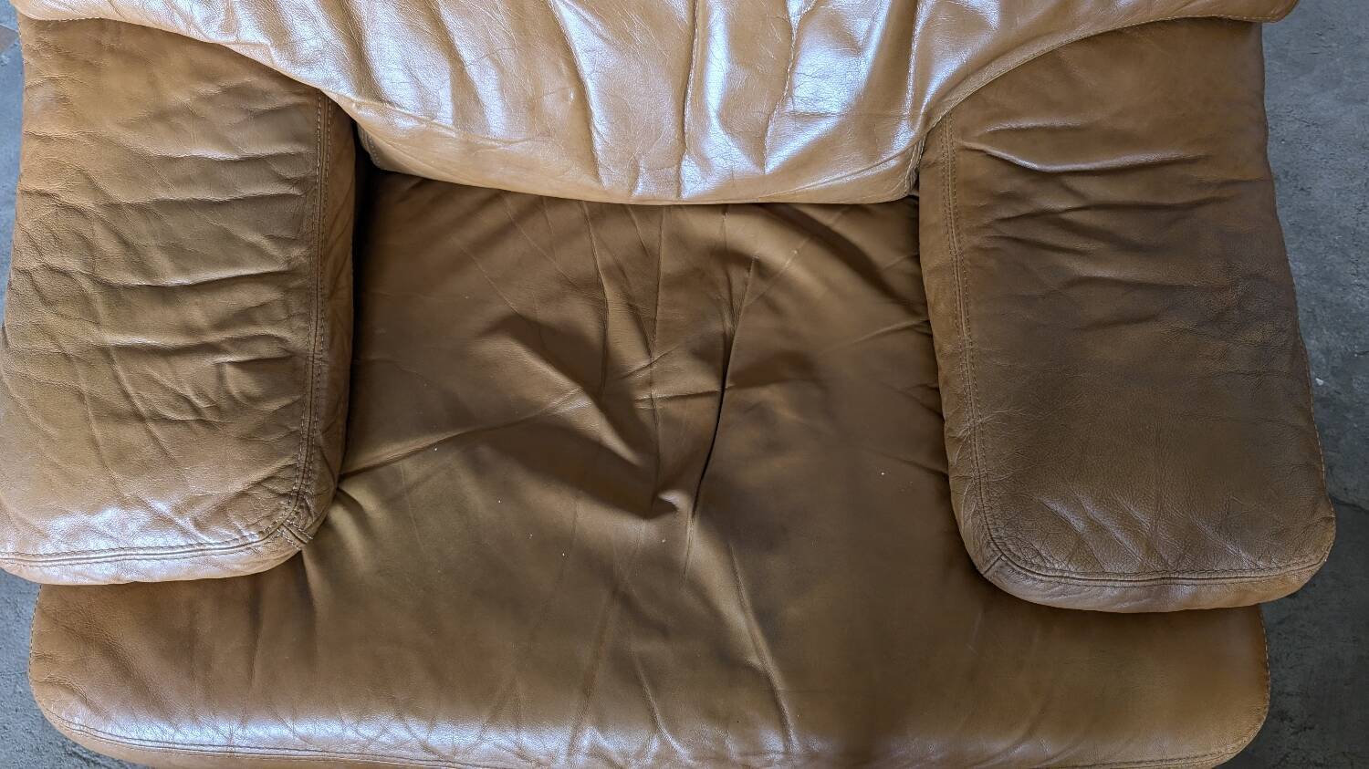 Designer leather sofa