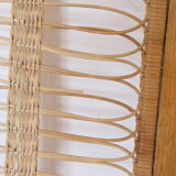 Child bed in curved wood and rattan