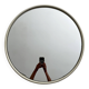Vintage round mirror from the 70s - cream plastic/resin frame - Ø61cm