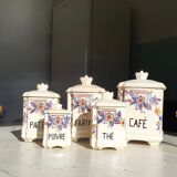 Five antique kitchen pots