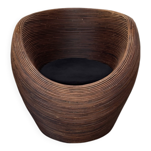 chaise longue en rotin