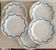 Set of five Longwy iron earth plates