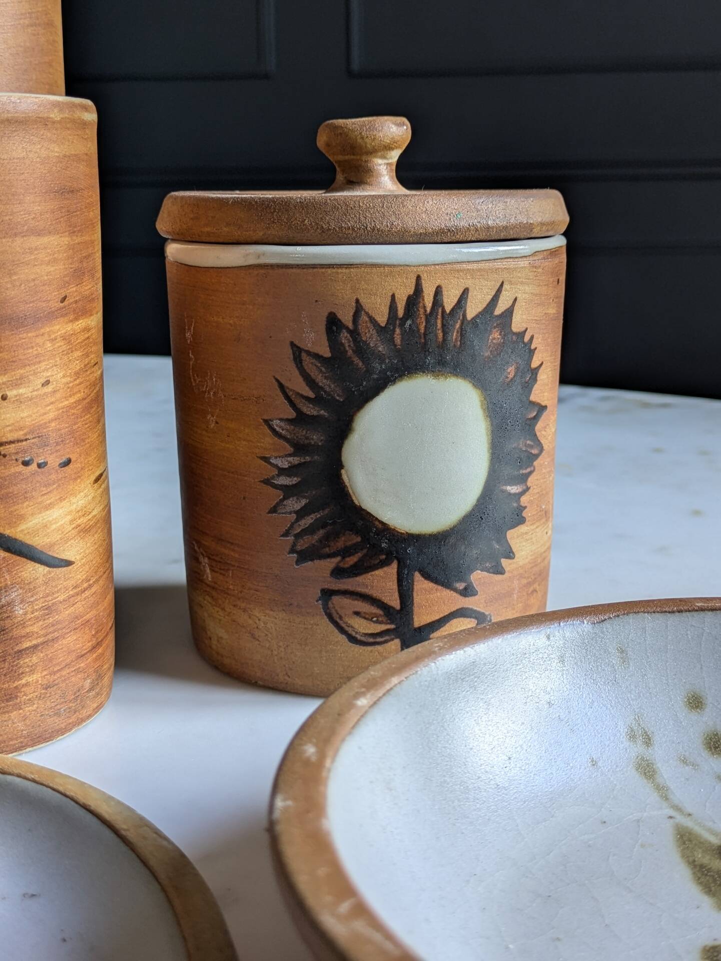 Rare stoneware ensemble "La Colombe" 60'