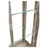 Shop window in weathered wood