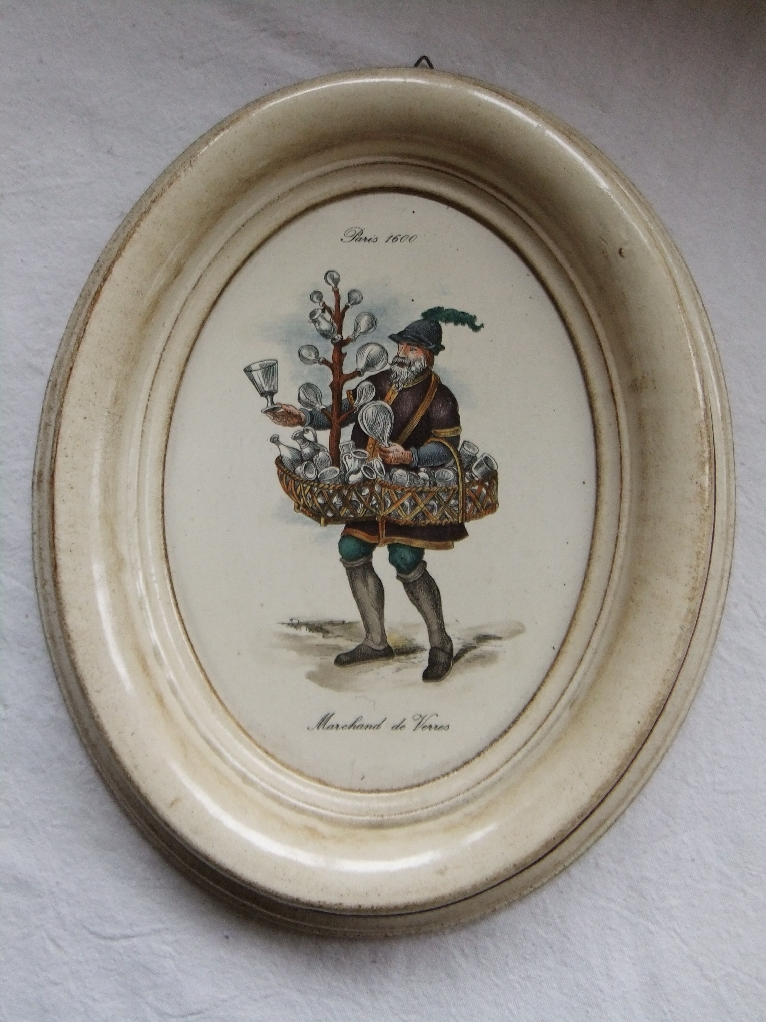 Table frame medallion old trades vintage decoration