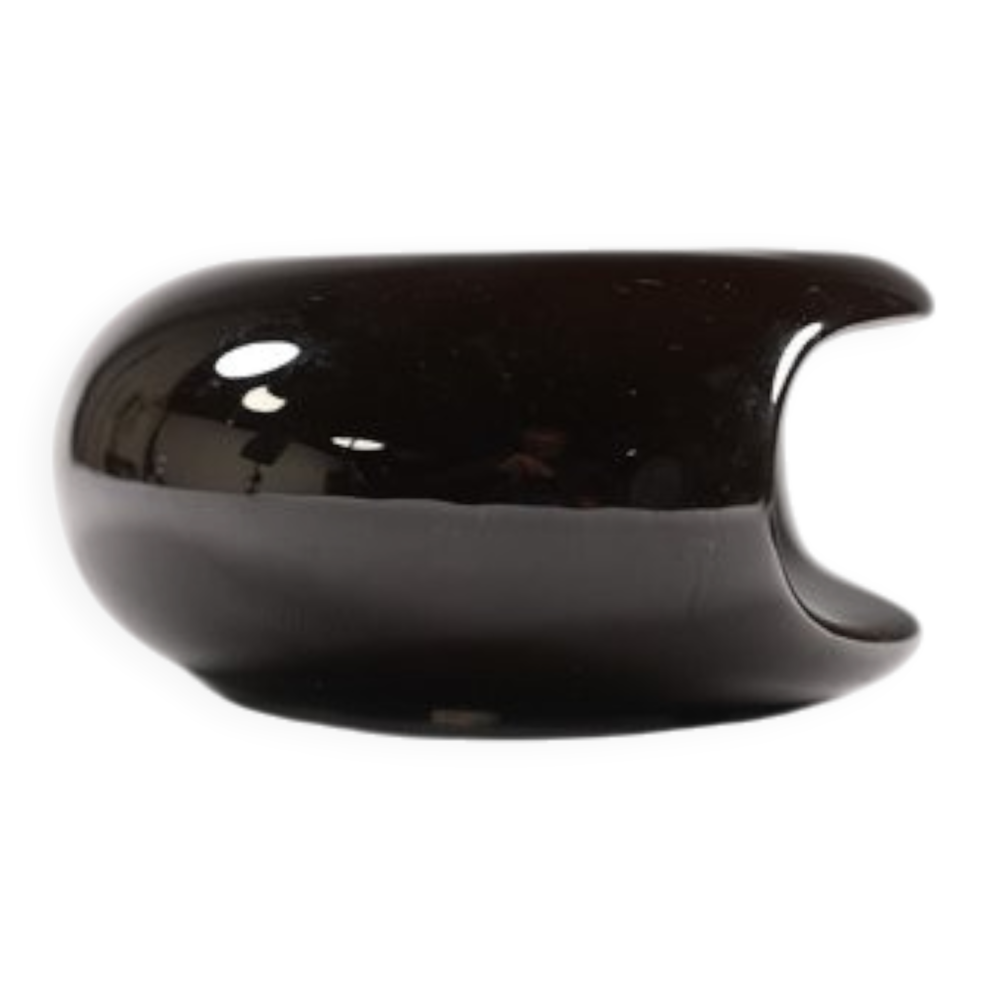 Model 411 Ashtray in Brown Glazed Ceramic from Sicart