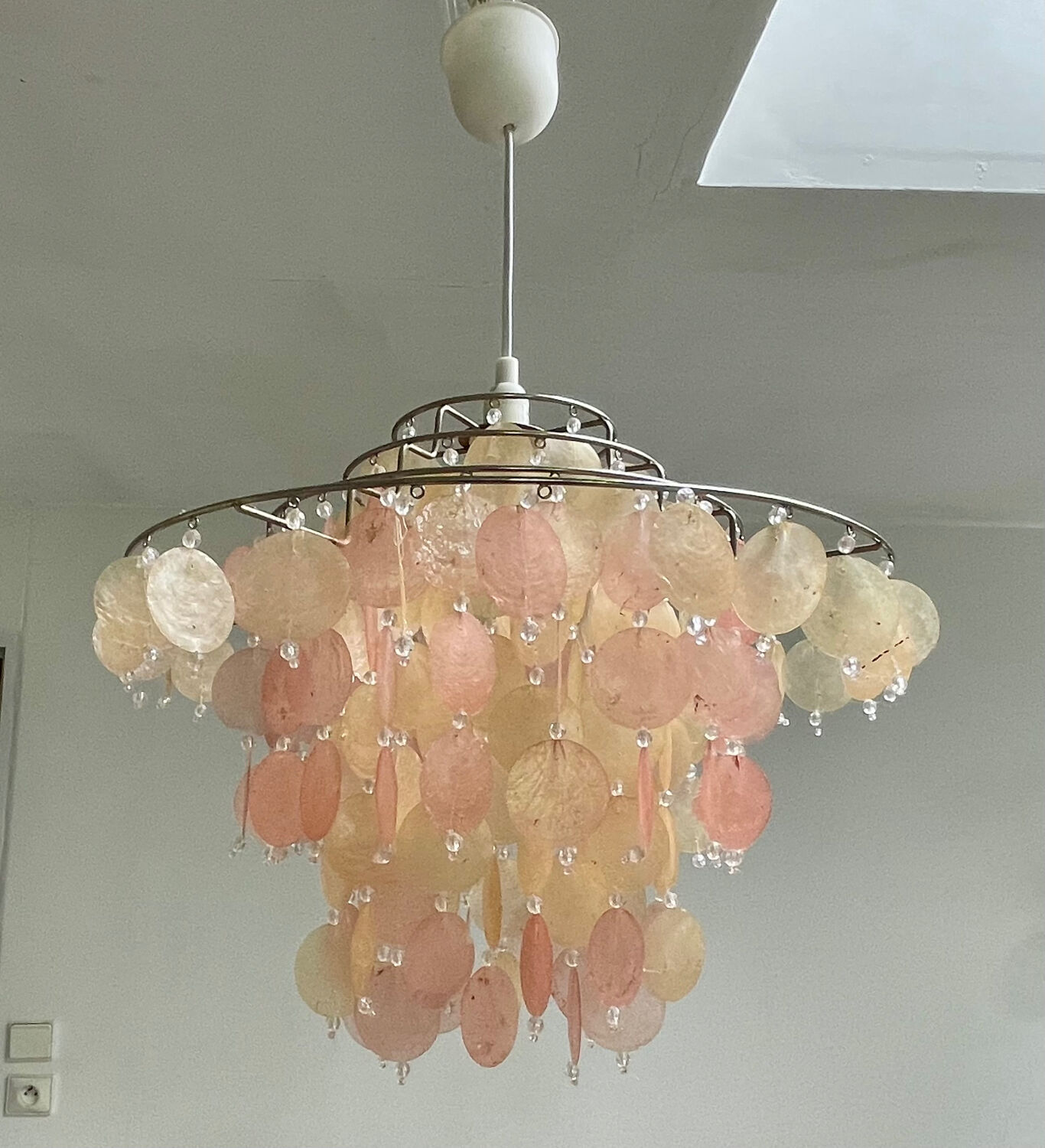 Mother-of-pearl tassel chandelier