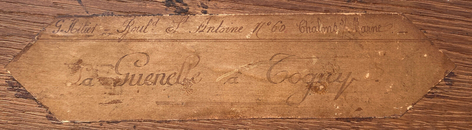 Painting "La Guenelle à Togny" (Marne) by Georges Hitier de Fismes (XIX-XX)