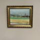 Original Swedish Oil on Panel – “Red Cottages” by Unknown Artist– Signed – Vintage & Framed – 48 × 40 cm (18.8" × 15.7")