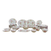 English porcelain service by Johnson Bros model Rose Chintz.