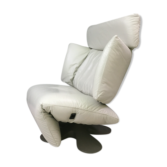 Ivory Lounge Chaise Chair 'Le Paresseux' by Pascal Mourgue for Ligne Roset