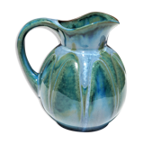Blue ceramic melon pitcher