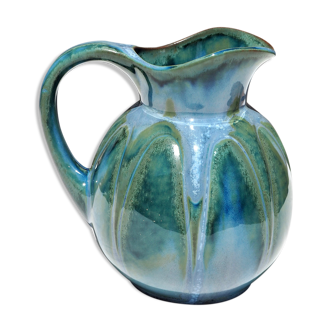 Pichet melon en céramique bleue