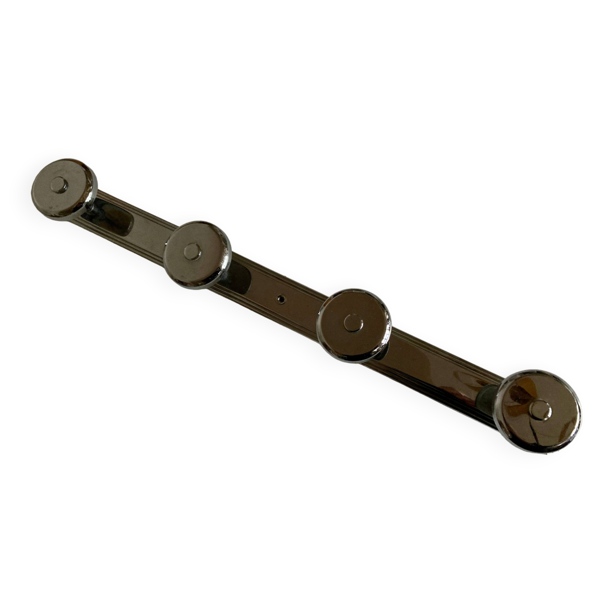 chrome Art Deco bathroom coat hook 57cm