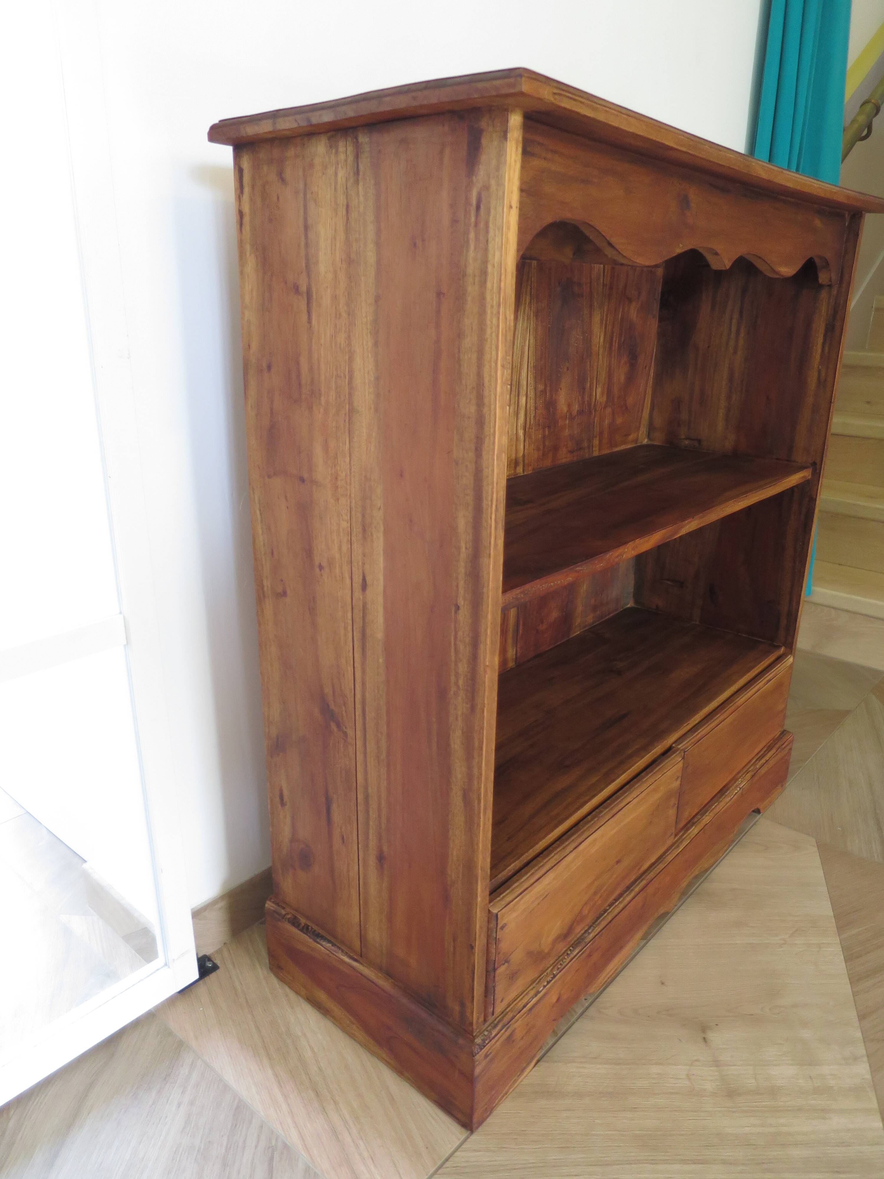 Shelf - bookcase - Bibus - exotic wood - solid wood - 3 levels - 2