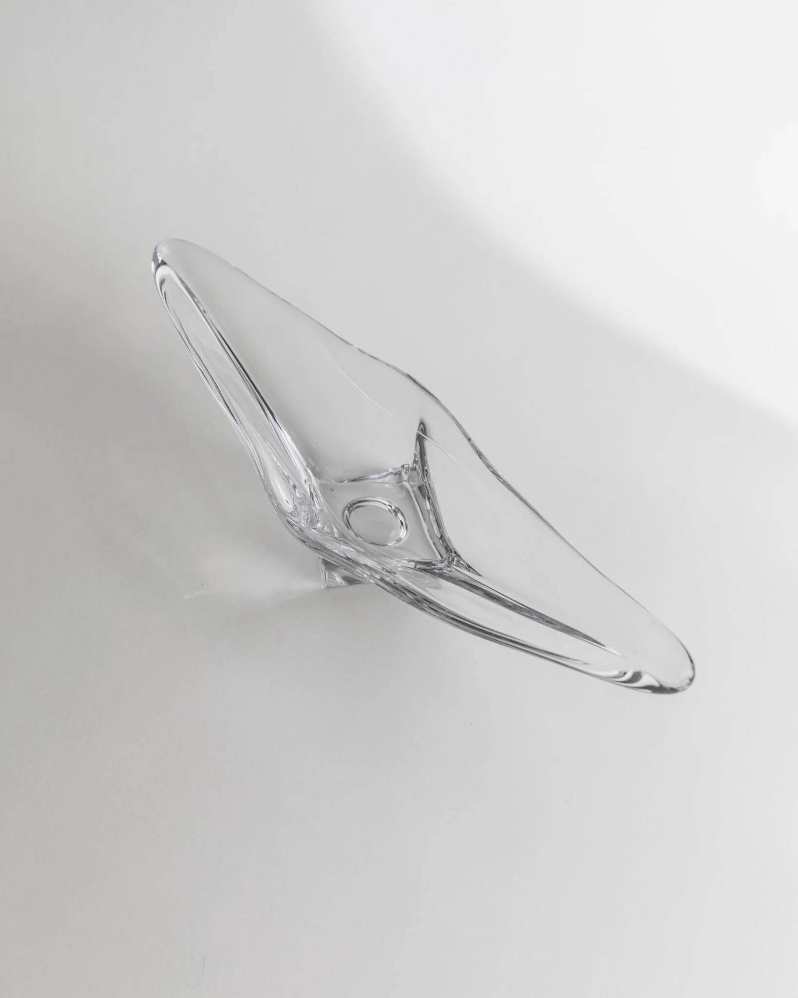 Clear Murano Glass Bowl by Richard Ginori, Heavy Art Glass, 1970s Italian Mid-Century Design