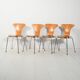 Set of 4 “Mosquito” chairs by Arne Jacobsen