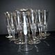 Portieux? Set of 10 cut glass champagne flutes from 1900 bistro.
