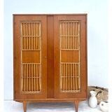 Vintage rattan cabinet