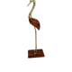 Blue heron of the 60s-70s in brass and rosewood and teak