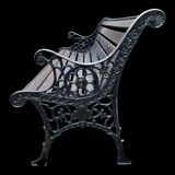 Black 60's cast iron and wood bench