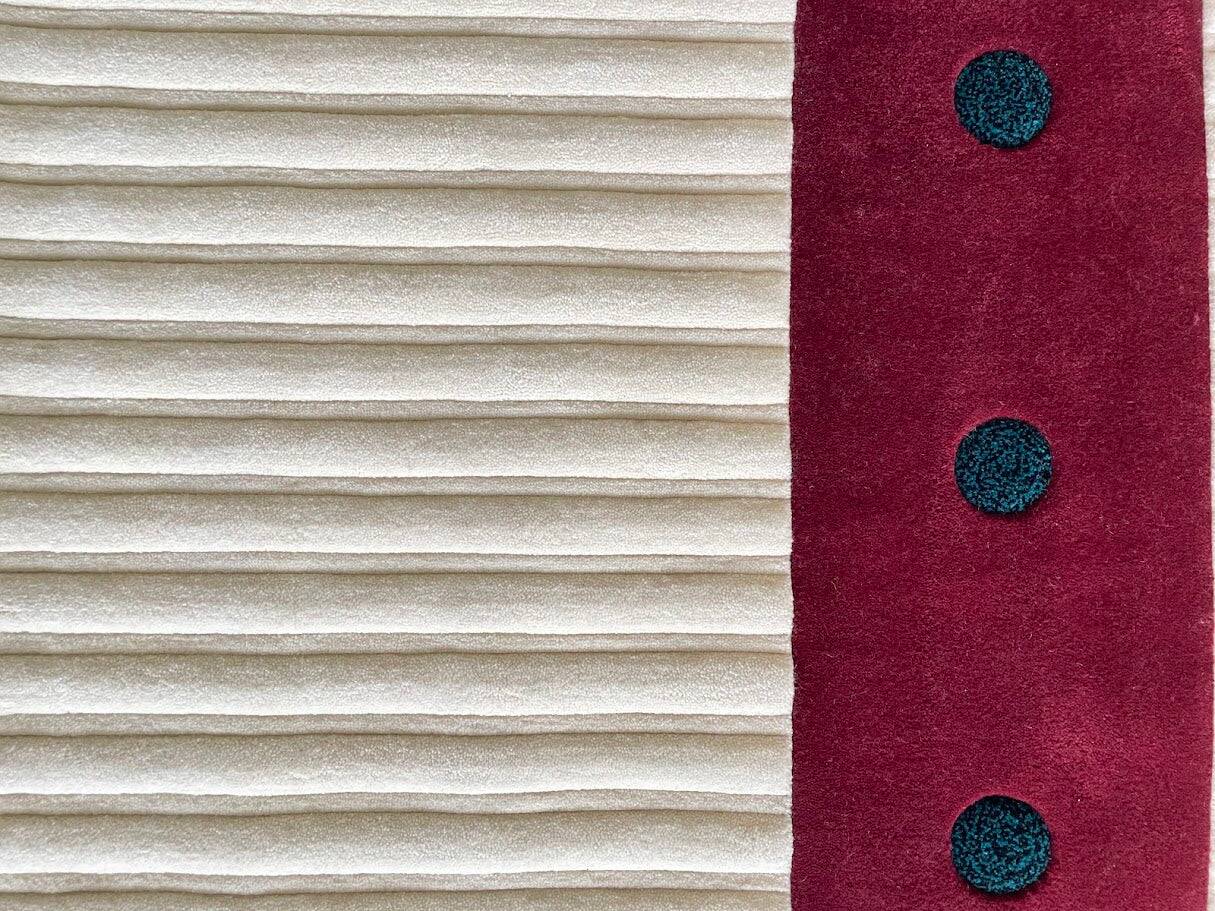 Hand-tufted wool rug Tisca Meda 1980s France