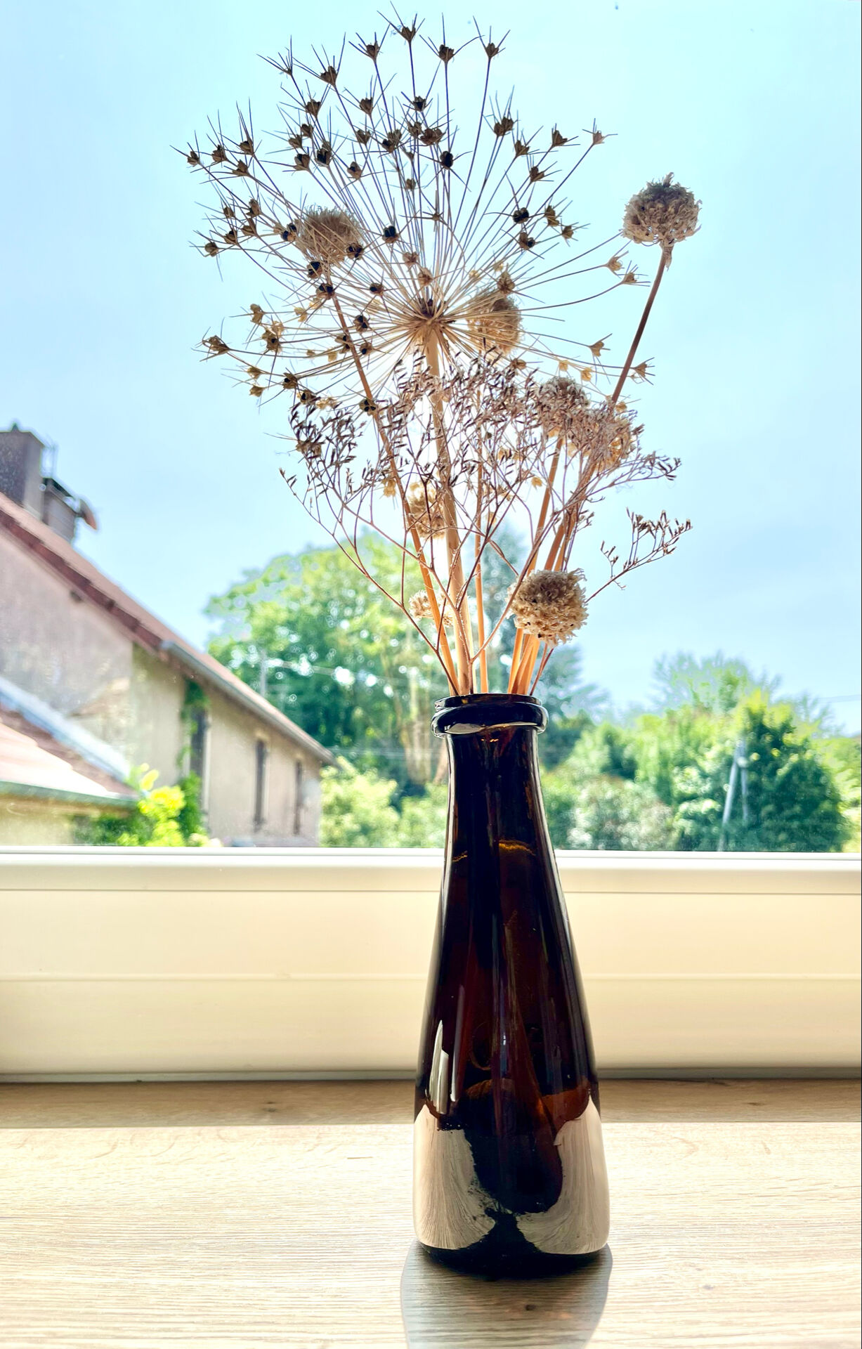 Set of 4 vintage bottle vases
