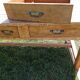 VERY OLD AUVERGNE FARM TABLE IN SOLID WOOD / 3 LARGE DRAWERS