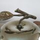 Silver metal "apple" ice bucket 60s